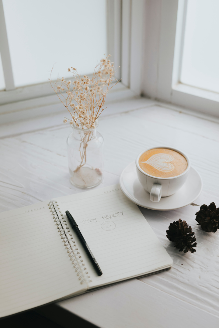Coffee and notebook